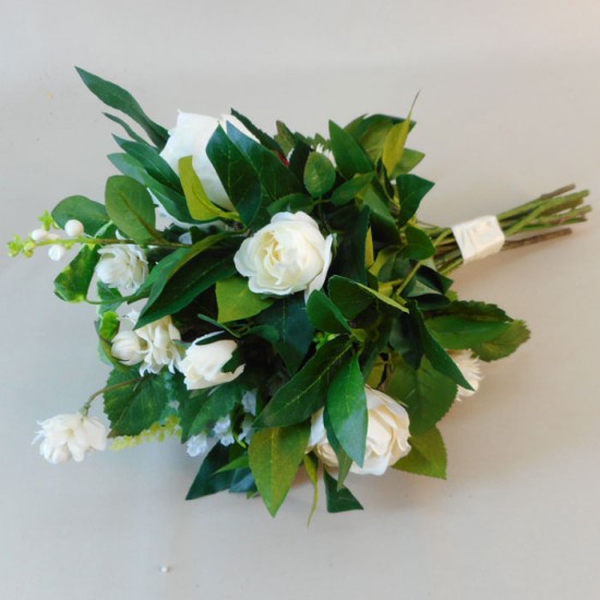 Loweswater Faux Flowers Wedding Bouquet Bridesmaid Cream Artificial